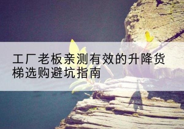 康乐升降货梯怎么选-工厂老板亲测有效的升降货梯选购避坑指南